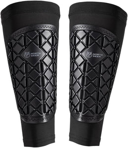 Northdeer Multi-use Flexiable Shin Guards with Sleeves for Adults Men Women Players