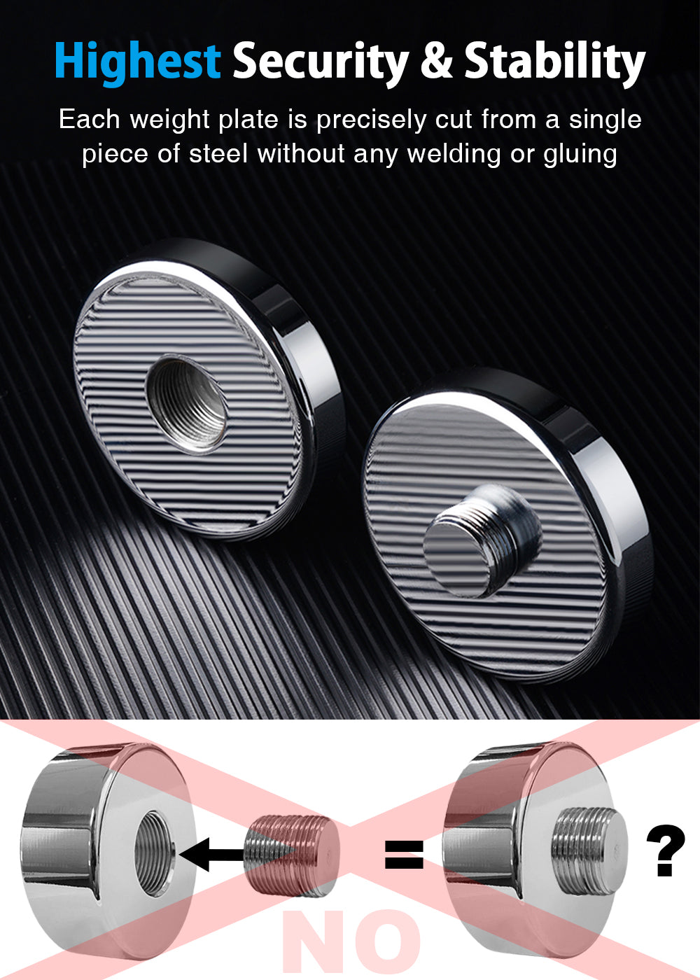 Northdeer Steel Dumbbells Set 5 lb / 10 lb / 15 lb / 20 lb / 30 lb